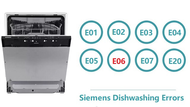 Ошибка E06 в посудомоечной машине Siemens