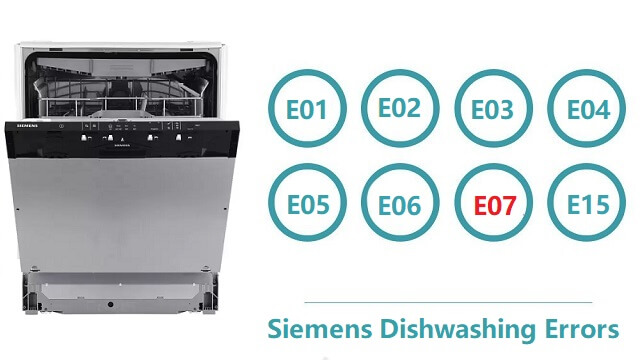 Ошибка E07 в посудомоечной машине Siemens